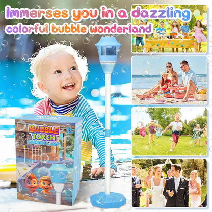 SEESE Bubble Maker For Kids - Adjustable Height Stand, Auto Blaster with Music, Perfect for Backyard,FunIdeal for Outdoor Parties Holiday gifts