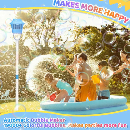 SEESE Bubble Maker For Kids - Adjustable Height Stand, Auto Blaster with Music, Perfect for Backyard,FunIdeal for Outdoor Parties Holiday gifts