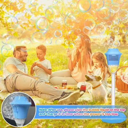 SEESE Bubble Maker For Kids - Adjustable Height Stand, Auto Blaster with Music, Perfect for Backyard,FunIdeal for Outdoor Parties Holiday gifts