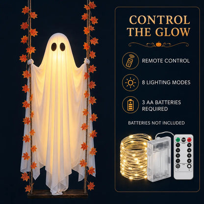 ⏰ Clearance sale ends today! Light-up swaying ghost Halloween decoration.