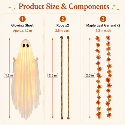 ⏰ Clearance sale ends today! Light-up swaying ghost Halloween decoration.