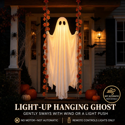 ⏰ Clearance sale ends today! Light-up swaying ghost Halloween decoration.